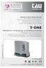 T-ONE. D_MNL0TONE Rev.10. IT - Istruzioni originali