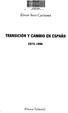 TRANSICIÓN Y CAMBIO EN ESPAÑA