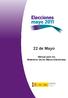 22 de Mayo. Manual para los Miembros de las Mesas Electorales