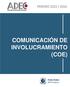 PERIODO 2015 / 2016 COMUNICACIÓN DE INVOLUCRAMIENTO (COE)