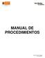 Manual de Procedimientos MANUAL DE PROCEDIMIENTOS