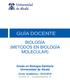 Grado en Biología Sanitaria Universidad de Alcalá Curso Académico / 2015/2016 Curso 2º Cuatrimestre 2º