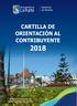 Gerencia de Rentas CARTILLA DE ORIENTACIÓN AL CONTRIBUYENTE