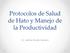 Protocolos de Salud de Hato y Manejo de la Productividad. Dr. Jaime Murillo Herrera