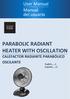 PARABOLIC RADIANT HEATER WITH OSCILLATION CALEFACTOR RADIANTE PARABÓLICO OSCILANTE
