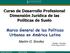 Curso de Desarrollo Profesional Dimensión Jurídica de las Políticas de Suelo. Marco General de las Políticas Urbanas en América Latina