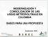 MODERNIZACIÓN Y CONSOLIDACIÓN DE LAS AREAS METROPOLITANAS EN COLOMBIA BASES PARA UNA PROPUESTA