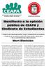 Manifiesto a la opinión pública de CEAPA y. Sindicato de Estudiantes