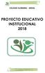 PROYECTO EDUCATIVO INSTITUCIONAL 2018