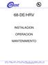 68-DE/HRV INSTALACION OPERACION MANTENIMIENTO