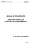 MANUAL DE ORGANIZACIÓN DIRECCIÓN GENERAL DE CONTABILIDAD GUBERNAMENTAL EL SALVADOR, CENTROAMERICA. Página 1 de 14