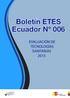 Boletín ETES Ecuador Nº 006