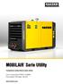 MOBILAIR. Serie Utility. Compresor estacionario para obras. Con el reconocido PERFIL SIGMA Flujo desde 155 hasta 190 cfm.