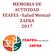 MEMORIA DE ACTIVIDAD FEAFES Salud Mental- ZAFRA 2017
