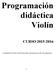 Programación didáctica Violín