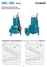 GMC, GMV 60 Hz. Submersible Drainage Pumps Bomba sumergible para achiques. Coverage chart - Campo de aplicaciones GMV GMC. n /min.