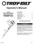 Operator s Manual TB4BP EC. 4-Cycle Electric Start Capable Backpack Blower SAVE THESE INSTRUCTIONS SERVICE INFORMATION