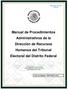 Manual de Procedimientos Administrativos de la Dirección de Recursos Humanos del Tribunal Electoral del Distrito Federal