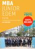 MBA JUNIOR EDEM +90% 15/16 100% BECADO. Título propio de la Universitat de València INSERCIÓN LABORAL. Organizado por la Fundación