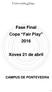 Fase Final Copa Fair Play 2016