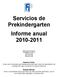 Servicios de Prekindergarten Informe anual