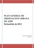 PLAN GENERAL DE ORDENACIÓN URBANA DE ASPE Refundido de 2012