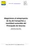 Alegaciones al anteproyecto de ley de transportes y movilidad sostenible del Principado de Asturias