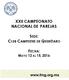 XXII CAMPEONATO NACIONAL DE PAREJAS SEDE: CLUB CAMPESTRE DE QUERÉTARO FECHA: