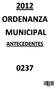 ORDENANZA UNICIPAL ANTECEDENTES MO236