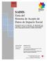 SADIS: Guía del Sistema de Acopio de Datos de Impacto Social