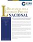 LA RELEVANCIA DE LA NACIONAL INVERSIÓN PRIVADA. Boletín Informativo.  Unidad de Análisis Legislativo Año 5 No.
