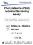 Phenylalanine (PKU) neonatal Screening Assay