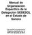 Manual de Organización Específico de la Delegación SEDESOL en el Estado de Sonora