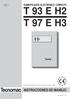 T 93 E H2 T 97 E H3 INSTRUCCIONES DE MANEJO HUMIDIFICADOR ELECTRÓNICO COMPACTO NUESTRAS INSTALACIONES SE AJUSTAN A LA DIRECTIVA 73/23 CEE - 89/336