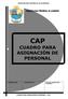 CAP CUADRO PARA ASIGNACIÓN DE PERSONAL MUNICIPALIDAD PROVINCIAL DE AZANGARO MUNICIPALIDAD PROVINCIAL DE AZÁNGARO