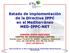 Estado de implementación de la Directiva IPPC en el Mediterráneo MED-IPPC-NET