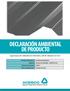 DECLARACIÓN AMBIENTAL DE PRODUCTO
