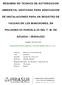 RESUMEN NO TECNICO DE AUTORIZACION AMBIENTAL UNIFICADA PARA ADECUACION DE INSTALACIONES PARA UN REGISTRO DE VACUNO EN LOS MANCHONES, EN