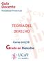 Guía Docente Modalidad Presencial TEORÍA DEL DERECHO. Curso 2017/18 Grado en Derecho