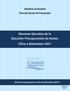 Resumen Ejecutivo de la Ejecución Presupuestaria de Gastos Cifras a Noviembre 2017
