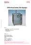 Informaciones de equipo