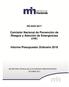DE Comisión Nacional de Prevención de Riesgos y Atención de Emergencias (CNE) Informe Presupuesto Ordinario 2018