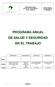 PROGRAMA ANUAL DE SALUD Y SEGURIDAD EN EL TRABAJO