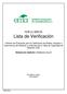 Lista de Verificación