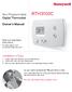 RTH3100C. Non-Programmable Digital Thermostat. Owner s Manual. Installation is Easy. Read and save these instructions.