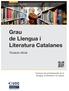 Grau de Llengua i Literatura Catalanes