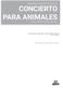 CONCIERTO PARA ANIMALES Trans: Rafael Collazo Moares