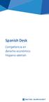 Spanish Desk. Competencia en derecho económico hispano-alemán