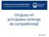 Uruguay en principales rankings de competitividad