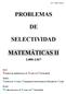 PROBLEMAS SELECTIVIDAD MATEMÁTICAS II